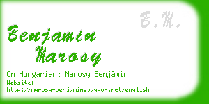 benjamin marosy business card